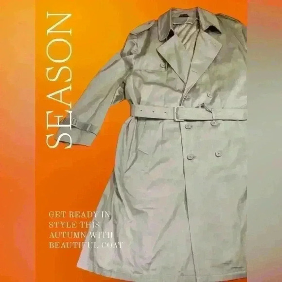 Vintage Oleg Cassini  Tan All Weather overcoat  Men’s Size 48 R - Picture 2 of 14